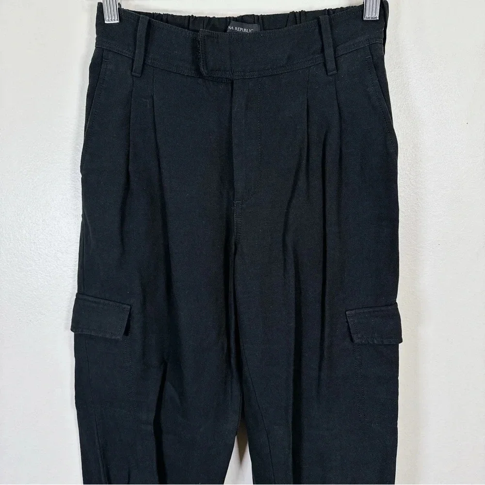 Banana Republic Cargo Utility Black Pant